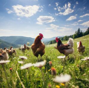 gallinas libres huevos orgánicos